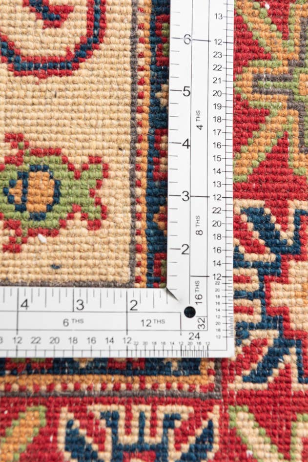 Detail image of 3' 5 x 4' 3 Hand Knotted Kazak Rug