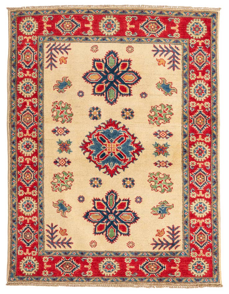 Detail image of 3' 4 x 5' 1 Hand Knotted Kazak Rug