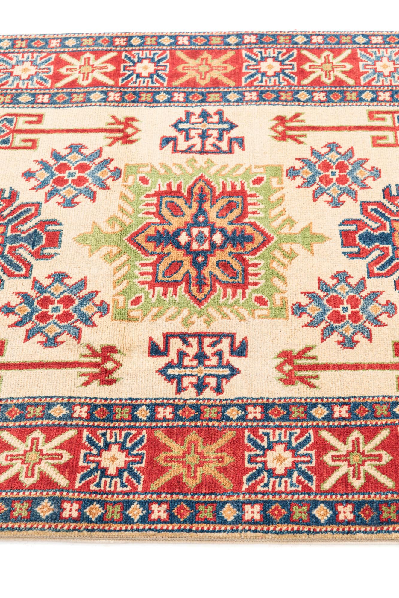 3' 3 x 4' 10 Hand Knotted Kazak Rug
