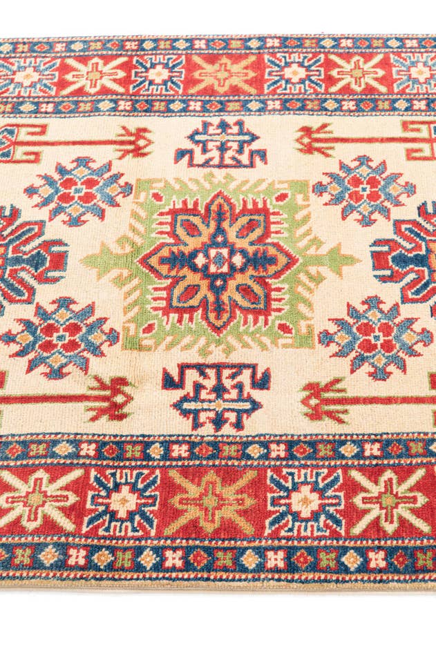 Detail image of 3' 3 x 4' 10 Hand Knotted Kazak Rug