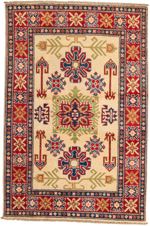 Detail image of 3' 3 x 4' 10 Hand Knotted Kazak Rug