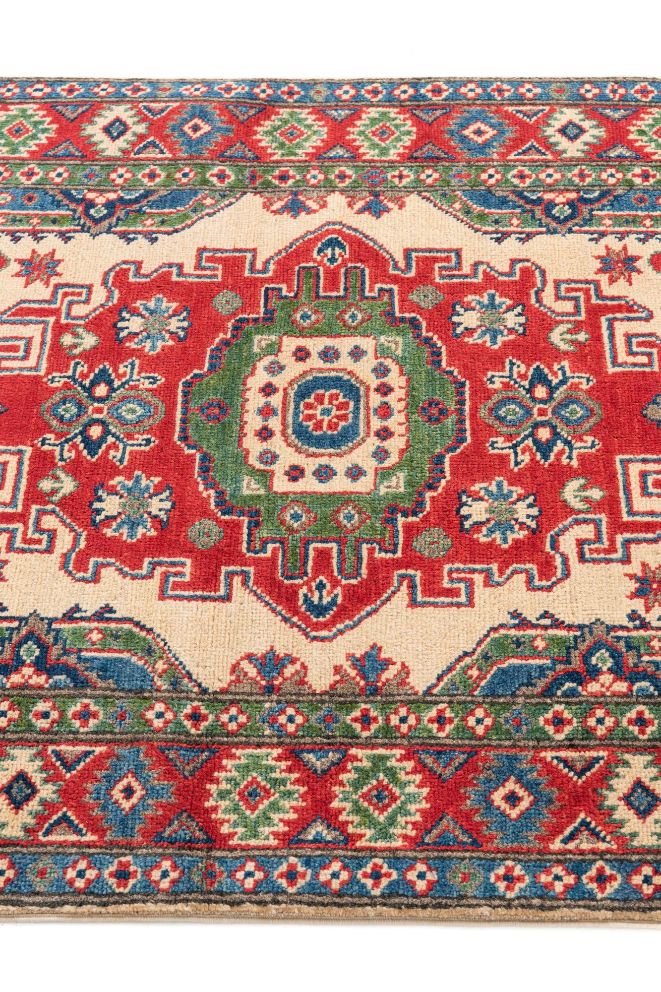 3' 3 x 5' Hand Knotted Kazak Rug