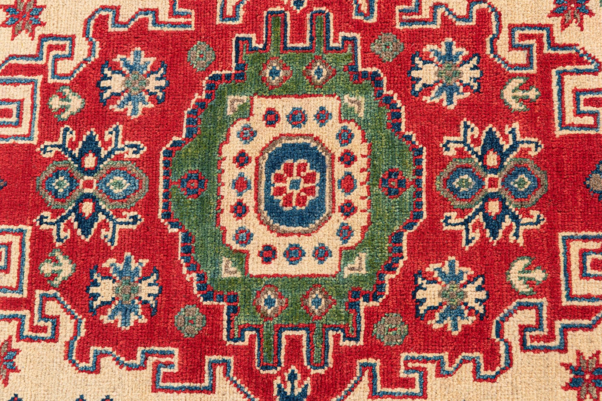 3' 3 x 5' Hand Knotted Kazak Rug