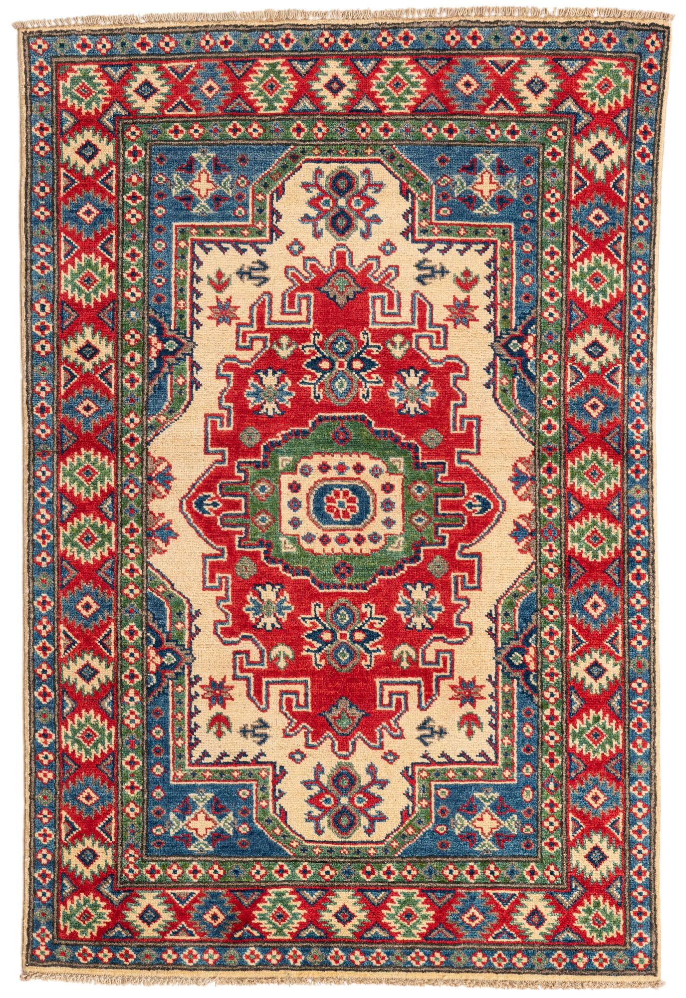 3' 3 x 5' Hand Knotted Kazak Rug