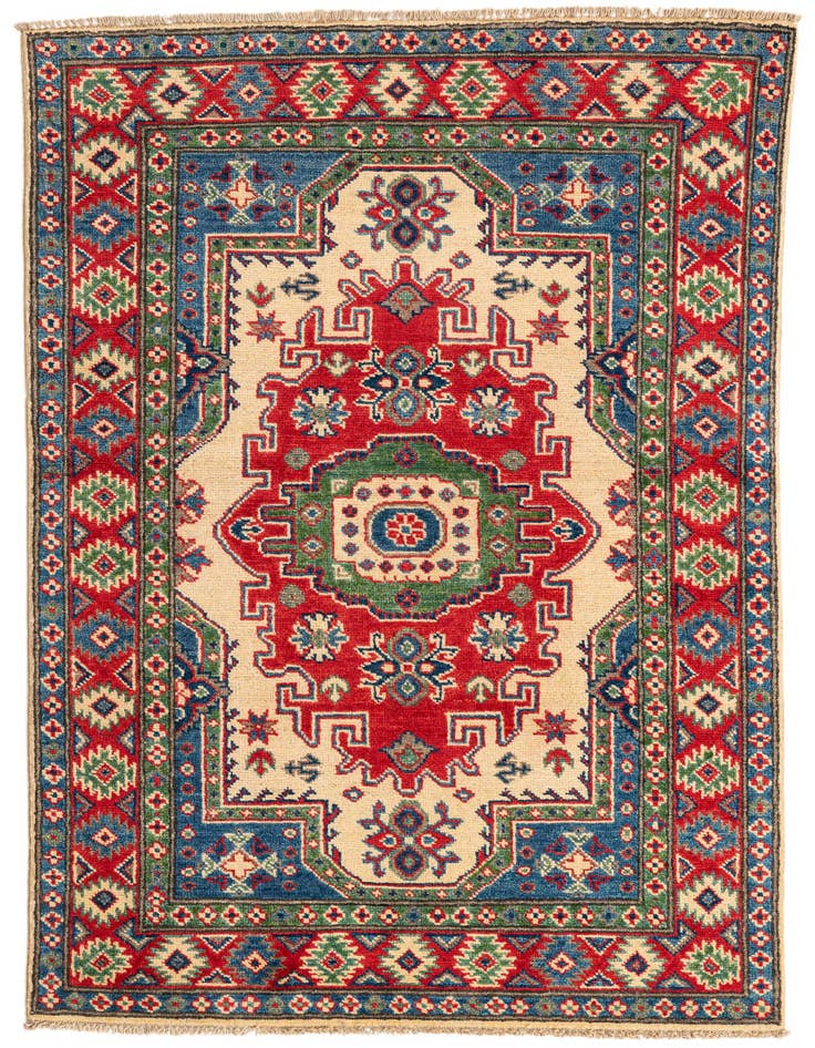 Detail image of 3' 3 x 5' Hand Knotted Kazak Rug