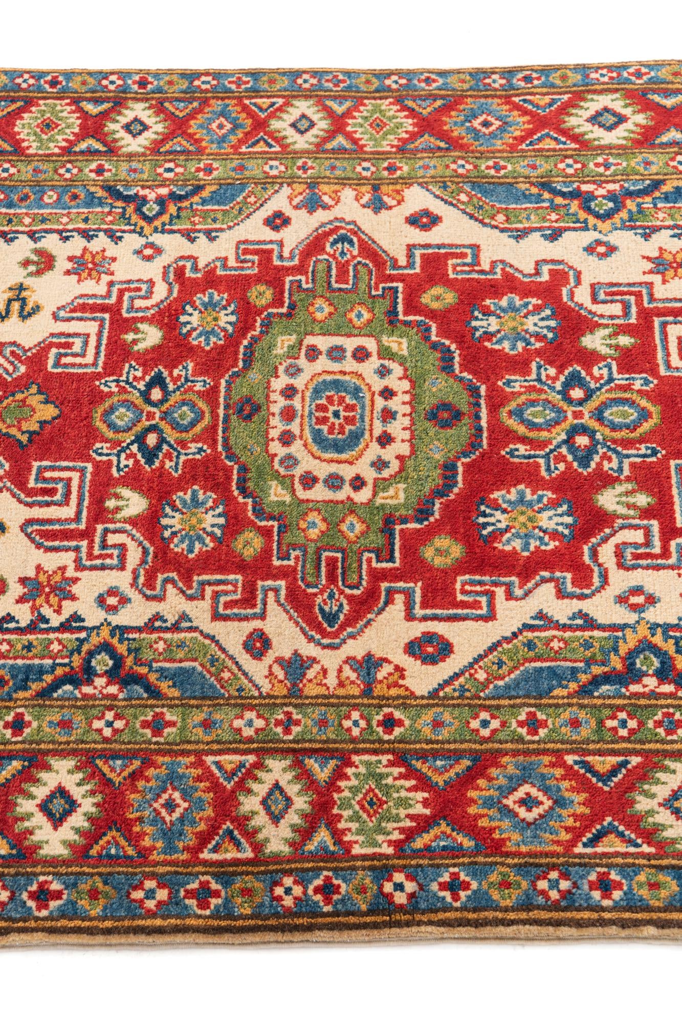 3' 4 x 5' 2 Hand Knotted Kazak Rug