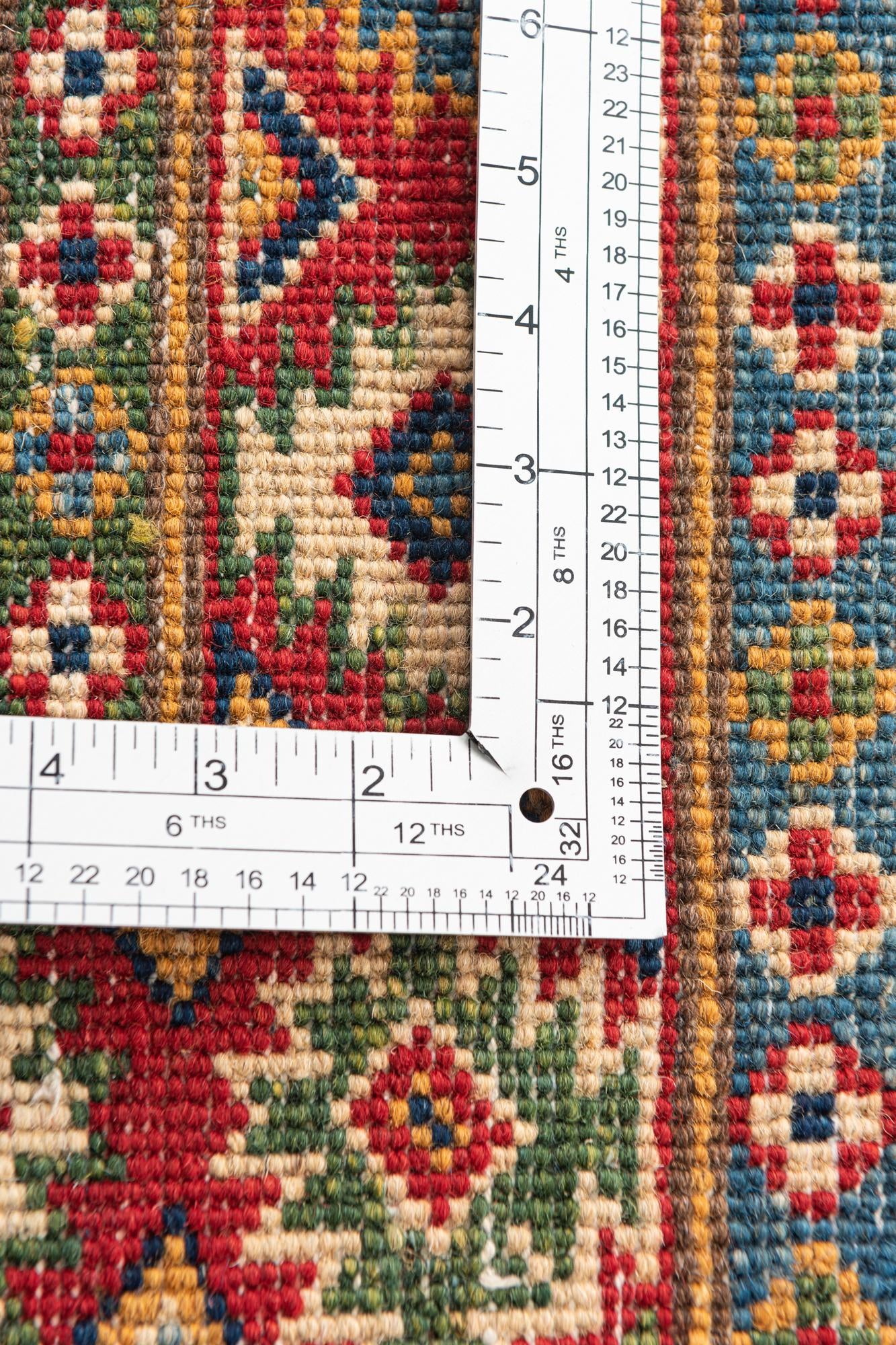 3' 4 x 5' 2 Hand Knotted Kazak Rug