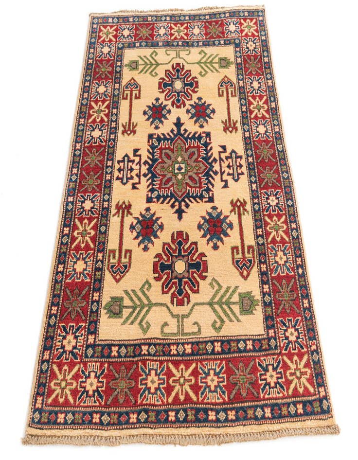 Detail image of 3' 4 x 5'  Hand Knotted Kazak Rug