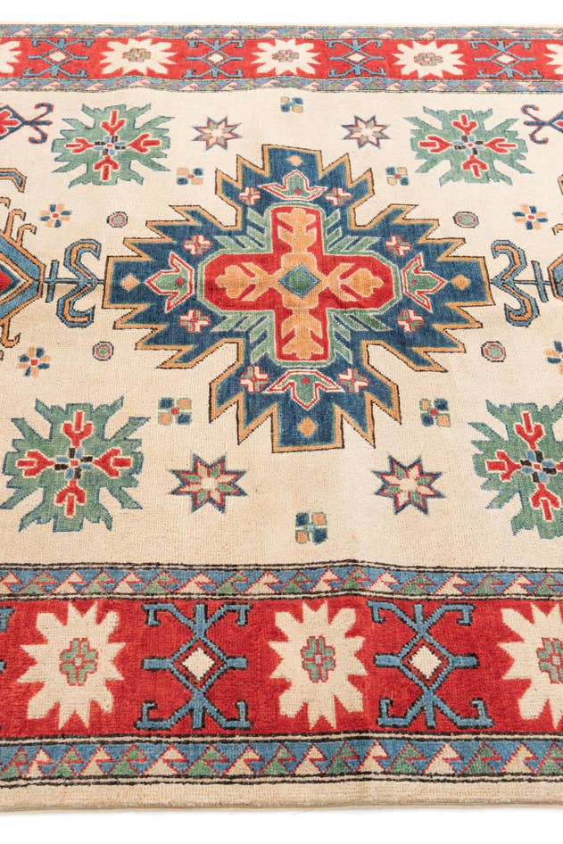 Detail image of 5' 7 x 7' 7 Hand Knotted Kazak Rug
