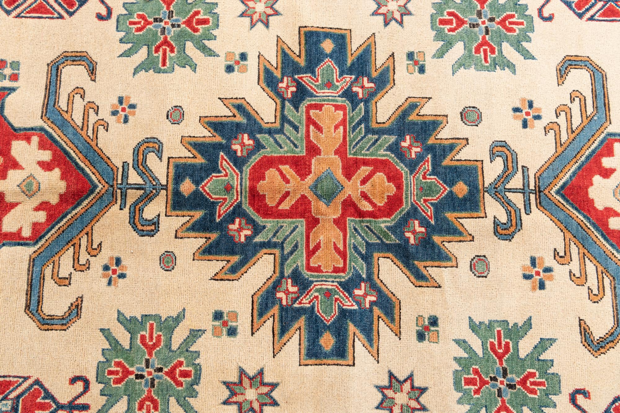 5' 7 x 7' 7 Hand Knotted Kazak Rug