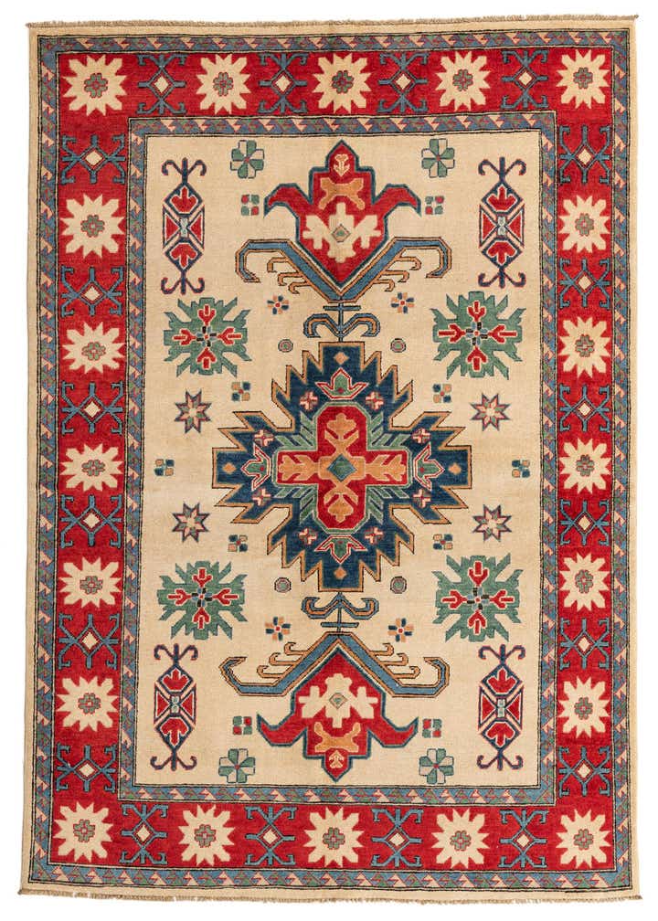 5' 7 x 7' 7 Hand Knotted Kazak Rug