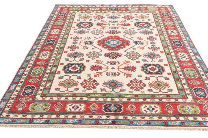 5' 9 x 7' 10 Hand Knotted Kazak Rug