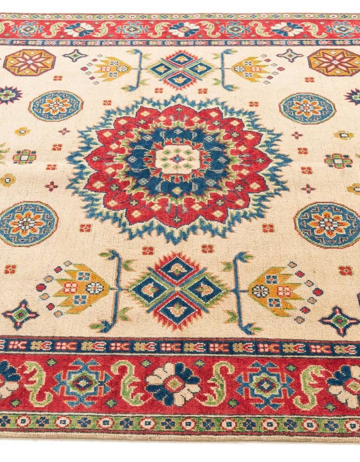 Detail image of 5' 9 x 8'  Hand Knotted Kazak Rug