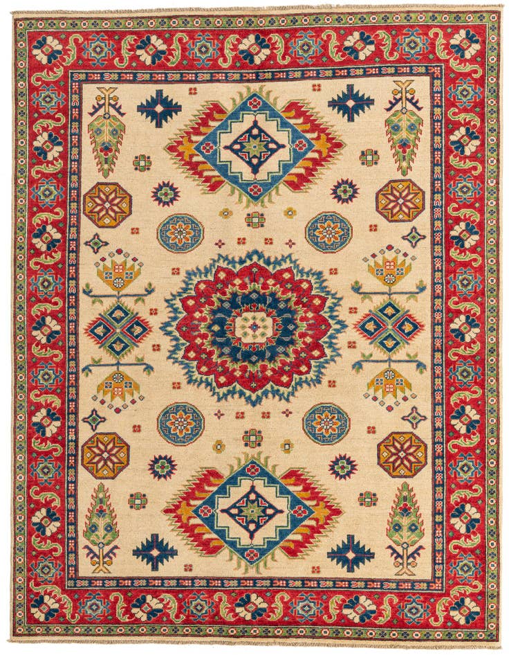 Detail image of 5' 9 x 8' Hand Knotted Kazak Rug
