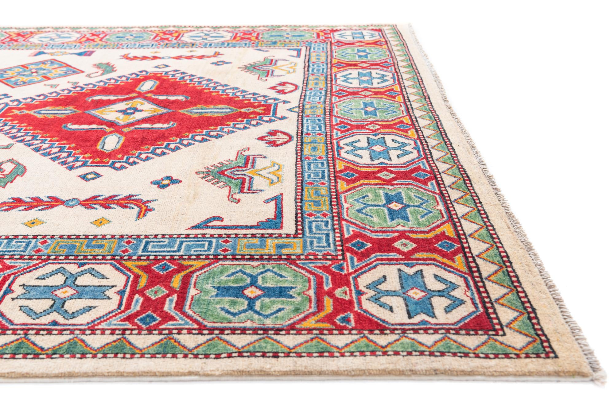 6' 6 x 9' 5 Hand Knotted Kazak Rug