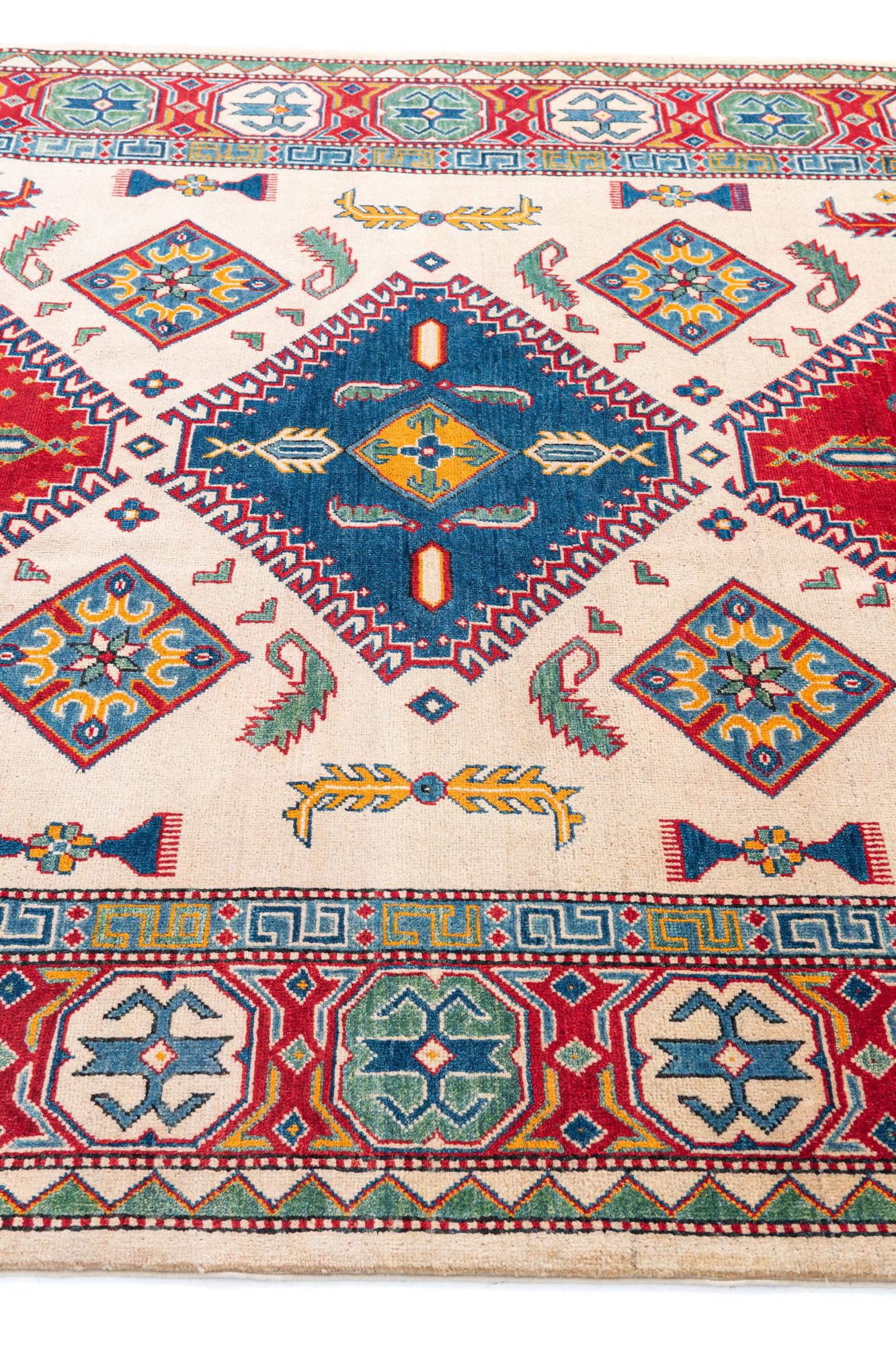 6' 6 x 9' 5 Hand Knotted Kazak Rug