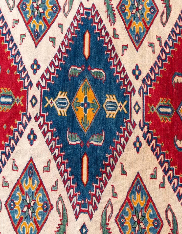 Detail image of 6' 6 x 9' 5  Hand Knotted Kazak Rug