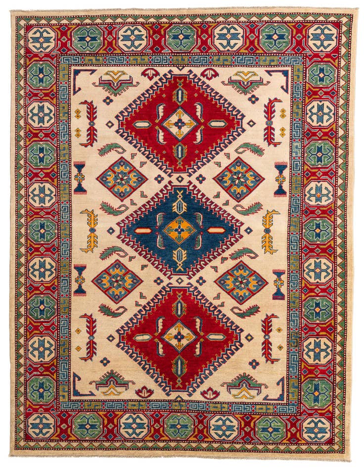 Detail image of 6' 6 x 9' 5 Hand Knotted Kazak Rug