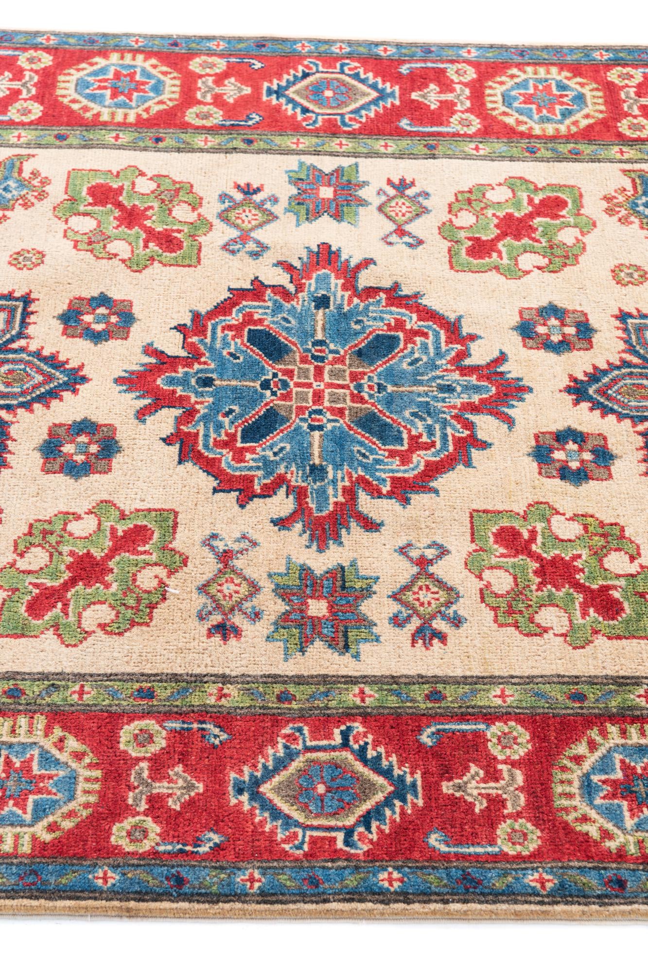 3' 10 x 6' 1 Hand Knotted Kazak Rug