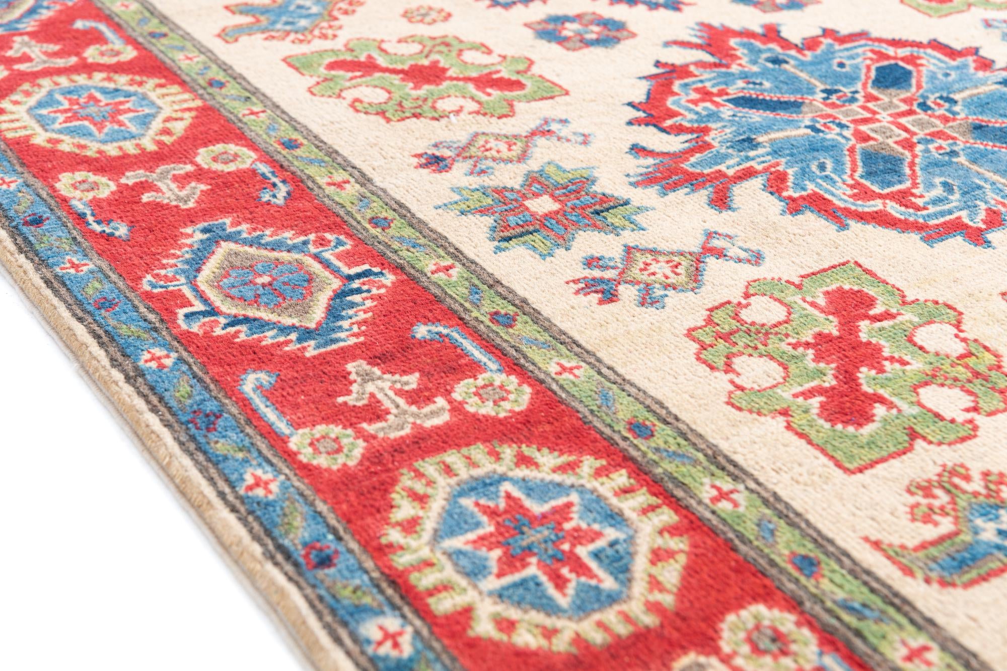 3' 10 x 6' 1 Hand Knotted Kazak Rug