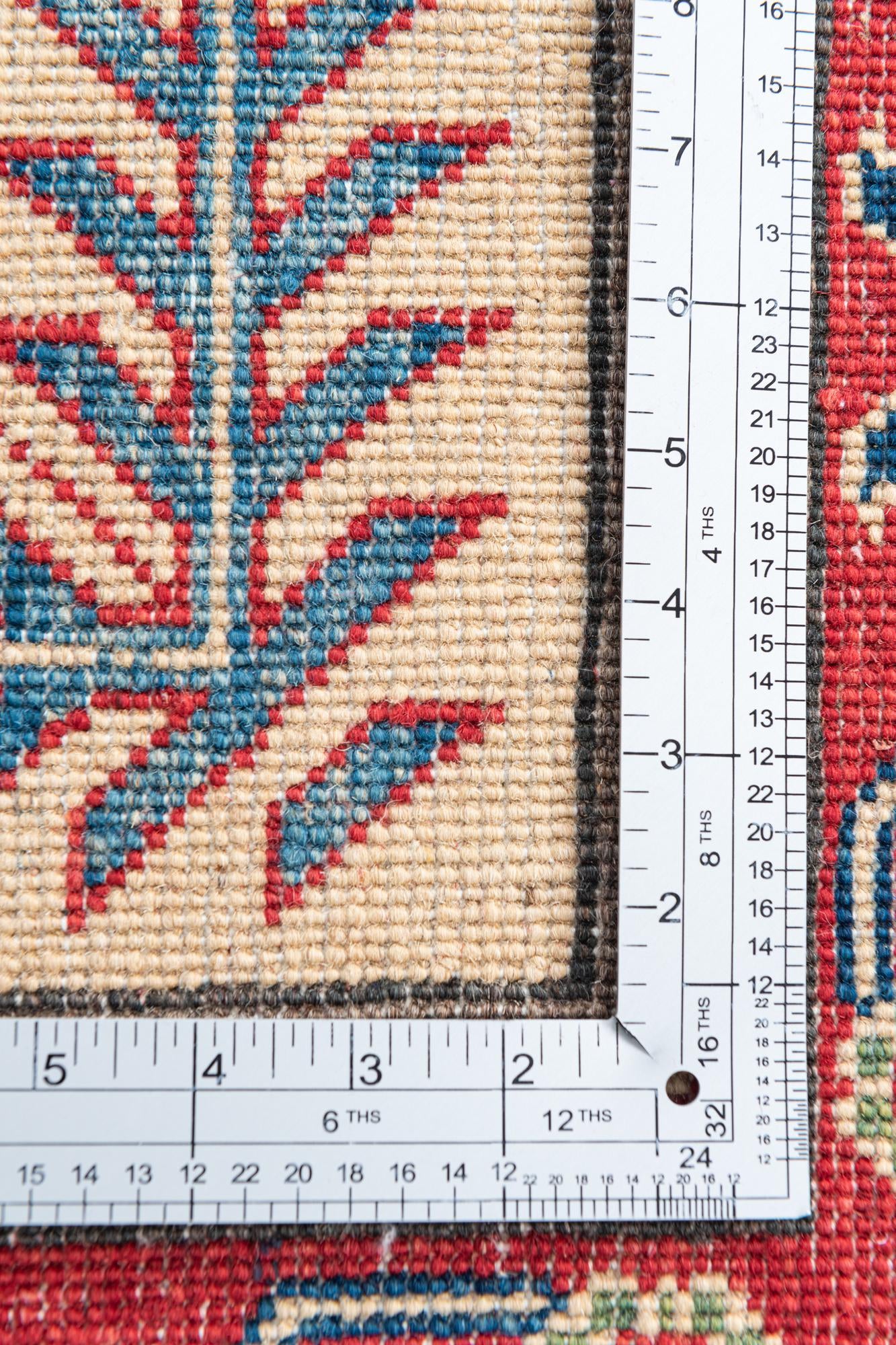 3' 10 x 6' 1 Hand Knotted Kazak Rug