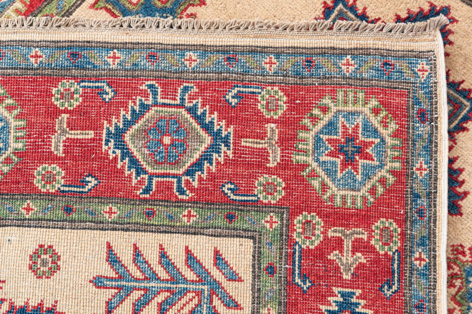 3' 10 x 6' 1 Hand Knotted Kazak Rug