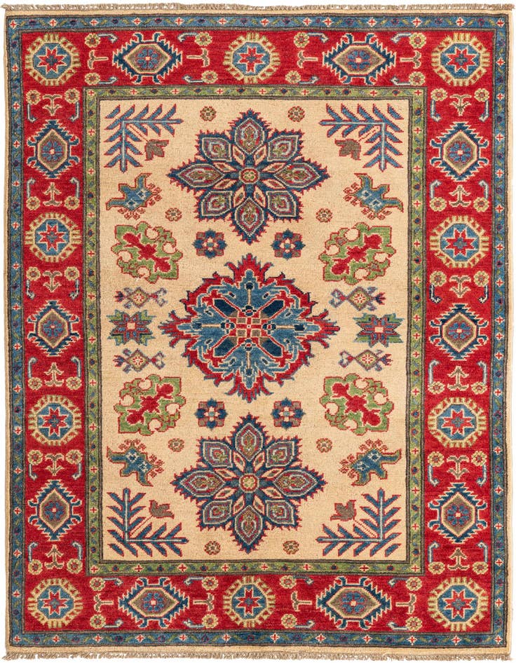 Detail image of 3' 10 x 6' 1 Hand Knotted Kazak Rug