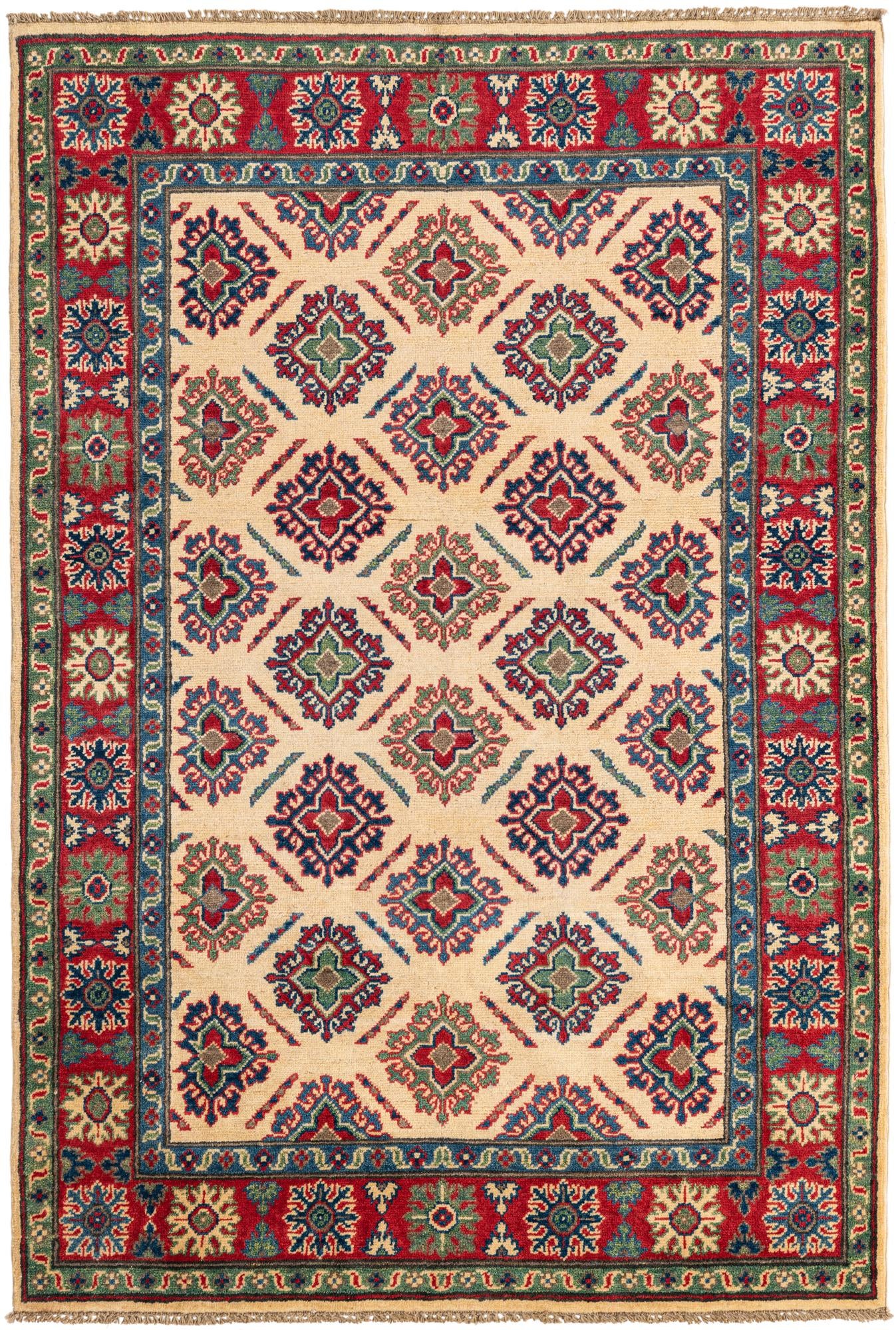 4' 2 x 6' 2 Hand Knotted Kazak Rug