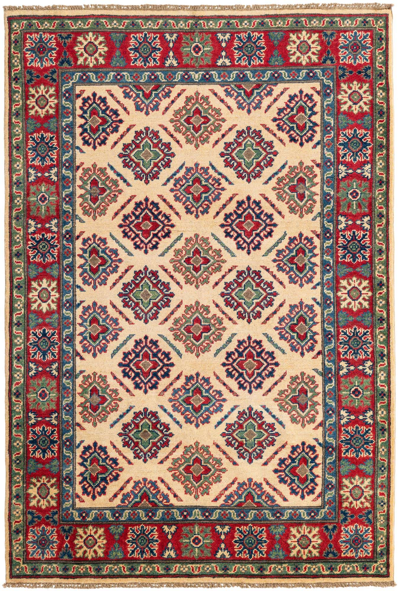 4' 2 x 6' 2 Hand Knotted Kazak Rug