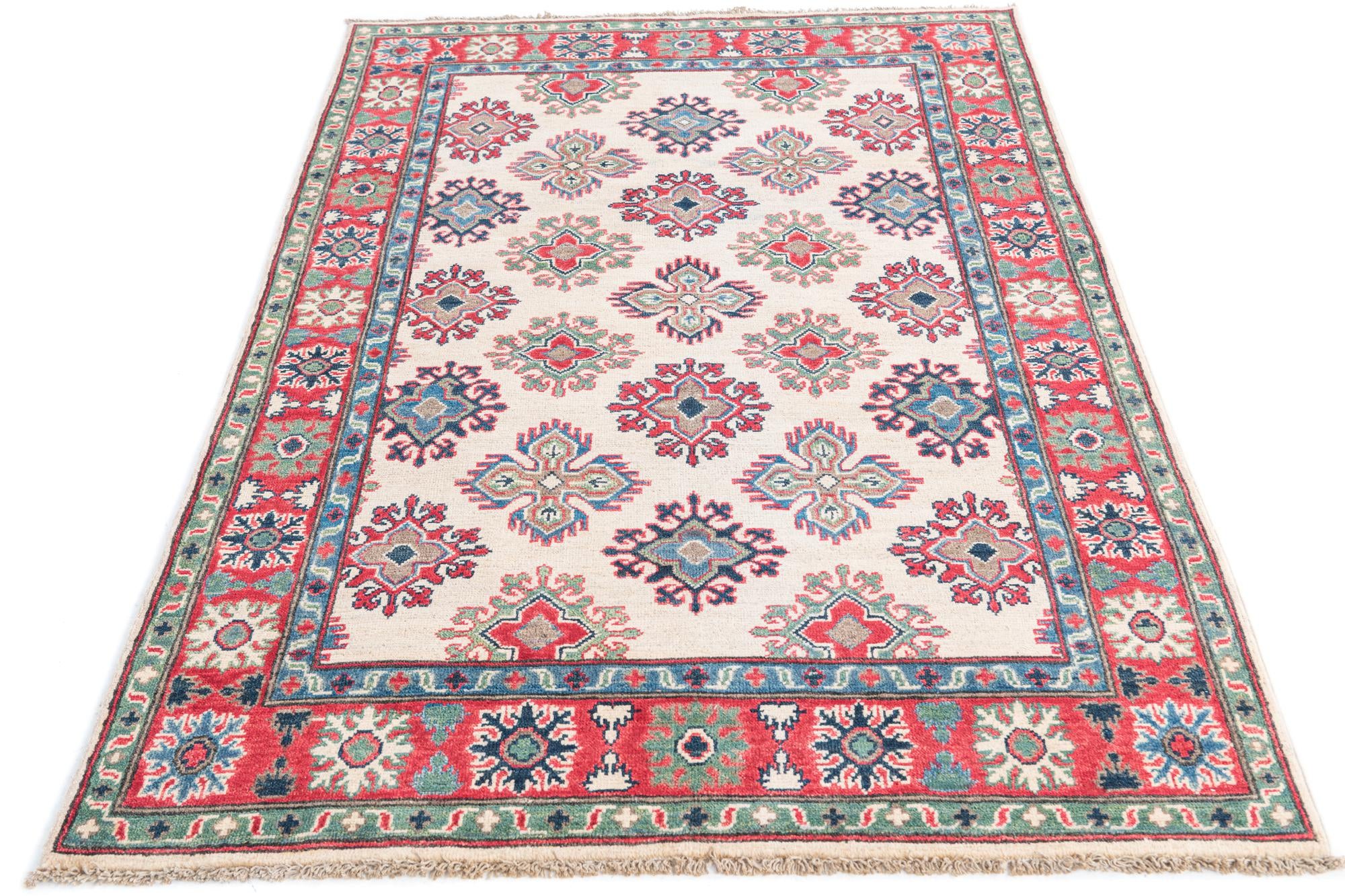 4' 1 x 6' 1 Hand Knotted Kazak Rug