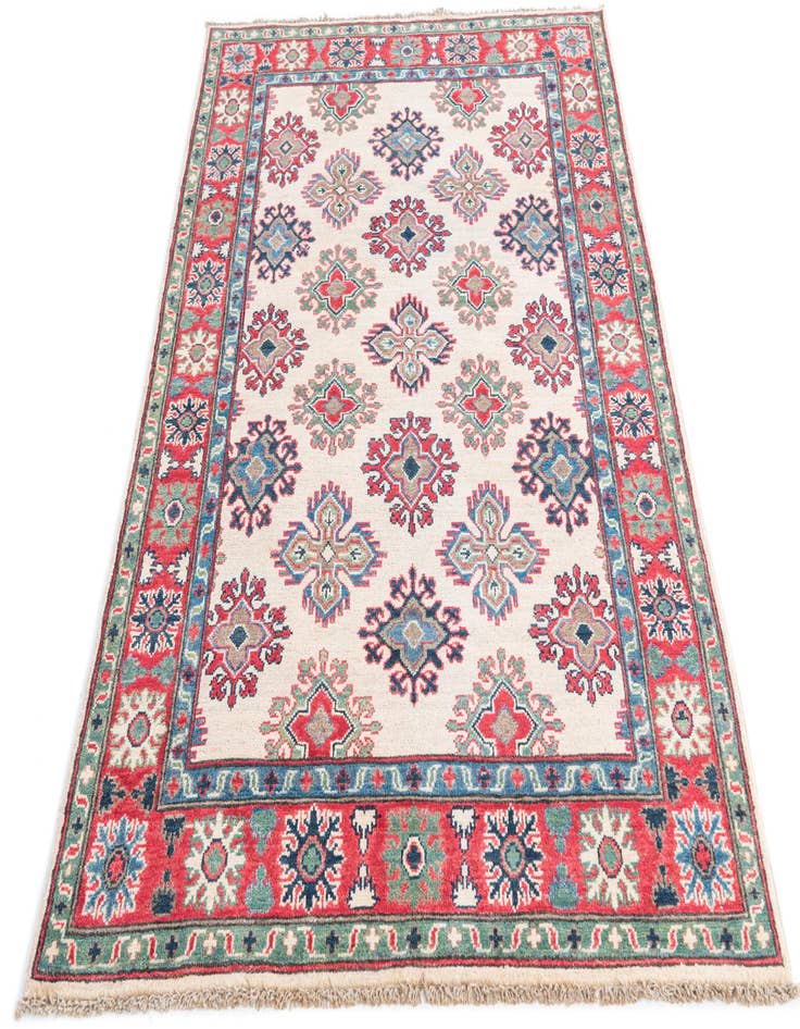 Detail image of 4' 1 x 6' 1  Hand Knotted Kazak Rug