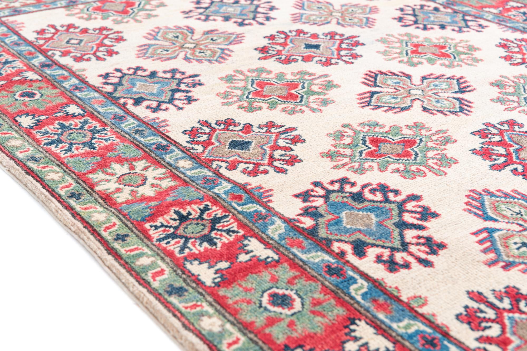 4' 1 x 6' 1 Hand Knotted Kazak Rug