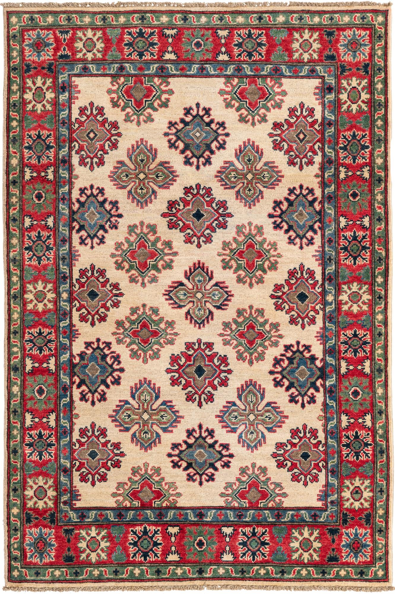 4' 1 x 6' 1 Hand Knotted Kazak Rug
