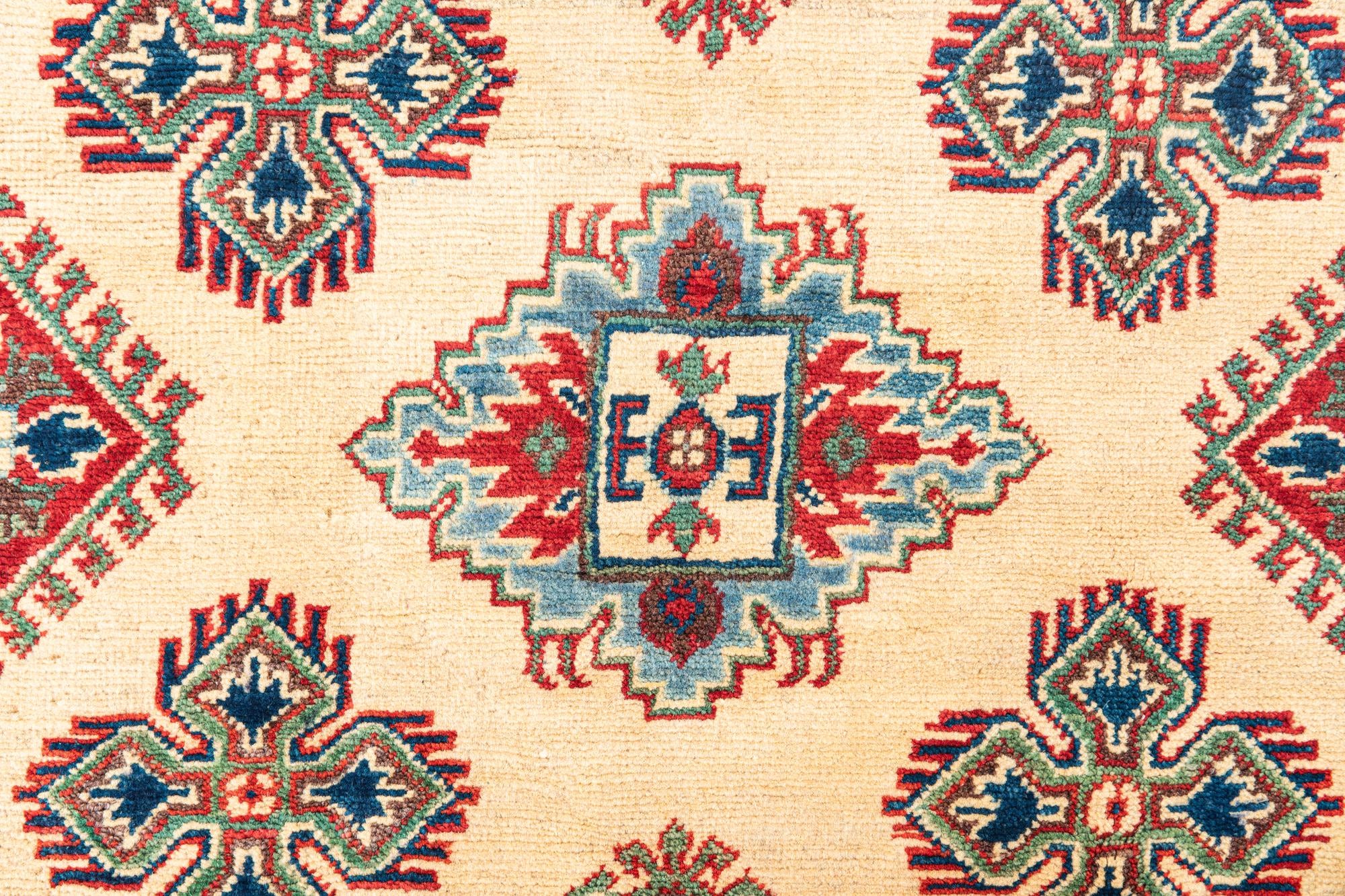 4' x 6' 2 Hand Knotted Kazak Rug