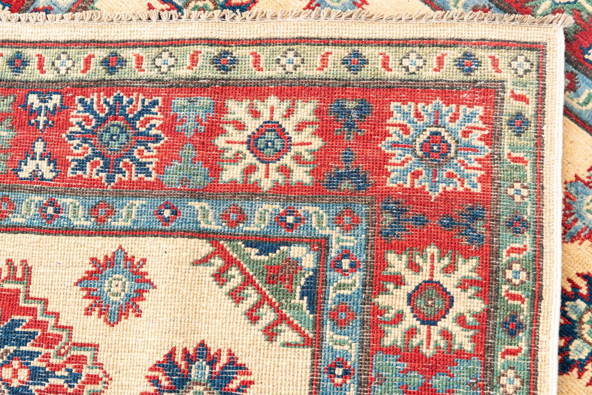 4' x 6' 2 Hand Knotted Kazak Rug