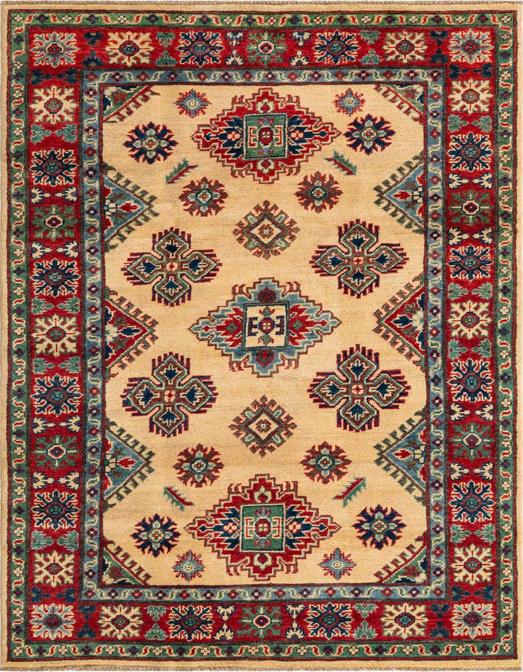 Detail image of 4' x 6' 2 Hand Knotted Kazak Rug