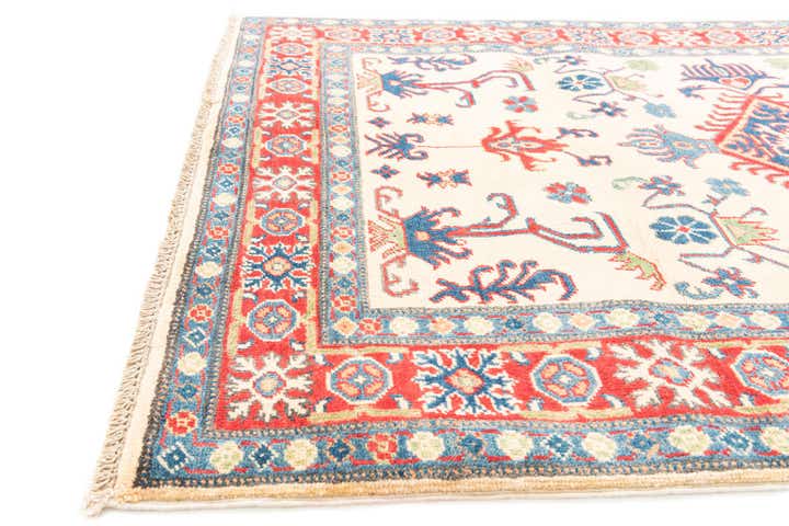 4' x 5' 10 Hand Knotted Kazak Rug