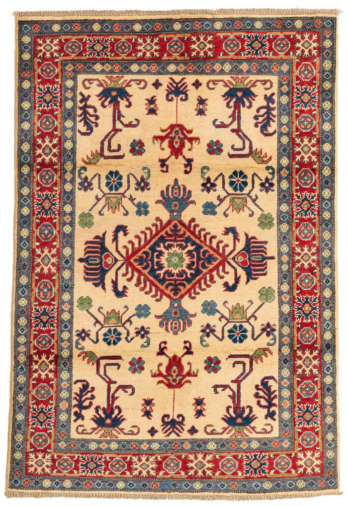 4' x 5' 10 Hand Knotted Kazak Rug