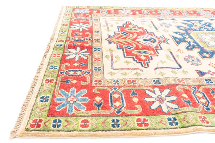 Detail image of 4' 1 x 6' Hand Knotted Kazak Rug