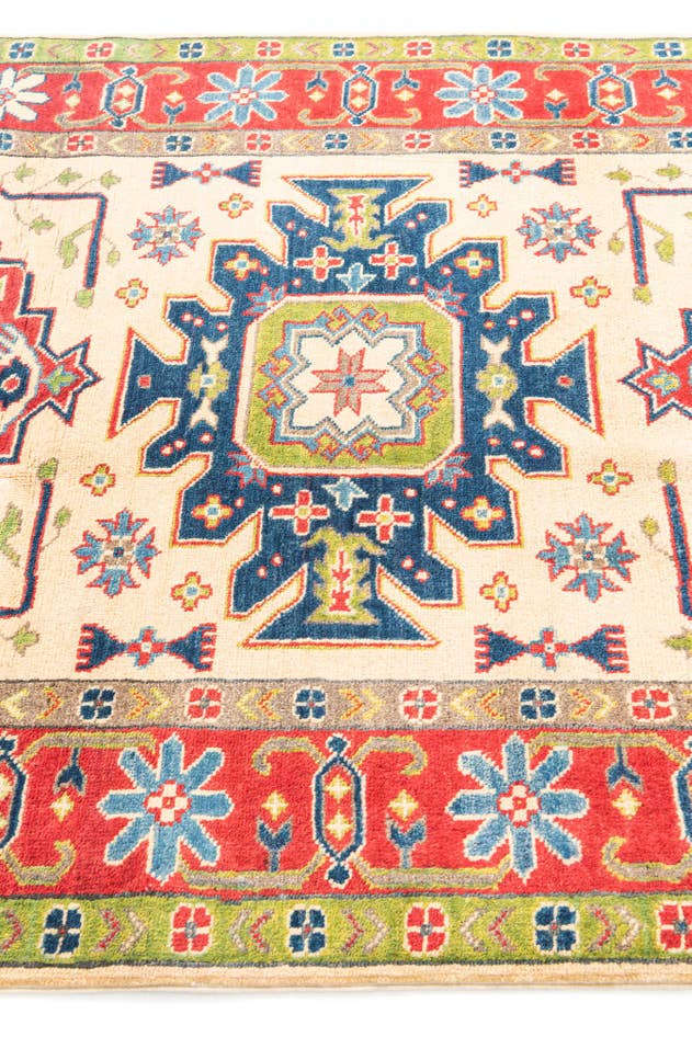 Detail image of 4' 1 x 6' Hand Knotted Kazak Rug