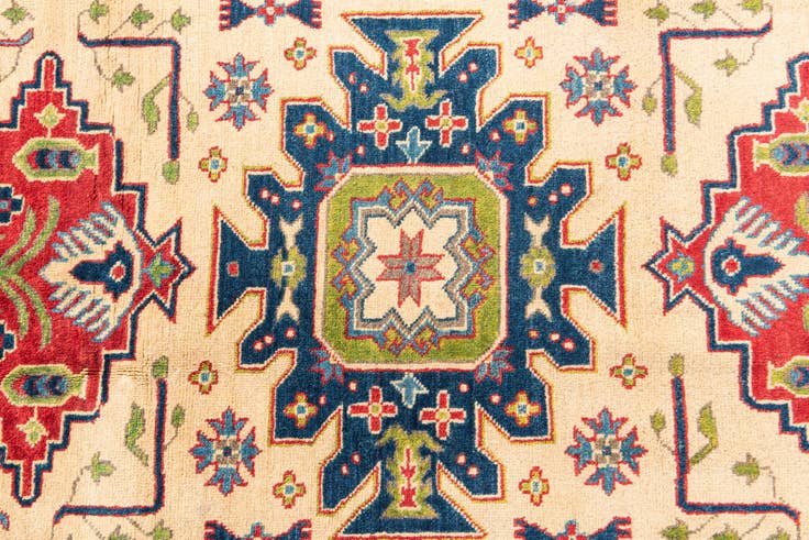 Detail image of 4' 1 x 6' Hand Knotted Kazak Rug