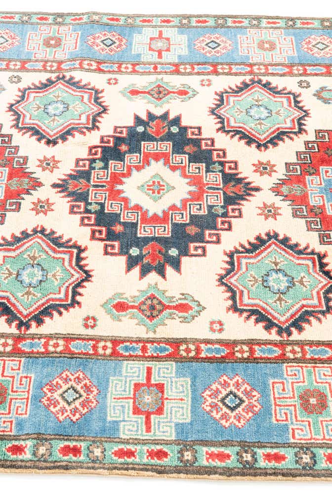 4' x 6' 4 Hand Knotted Kazak Rug