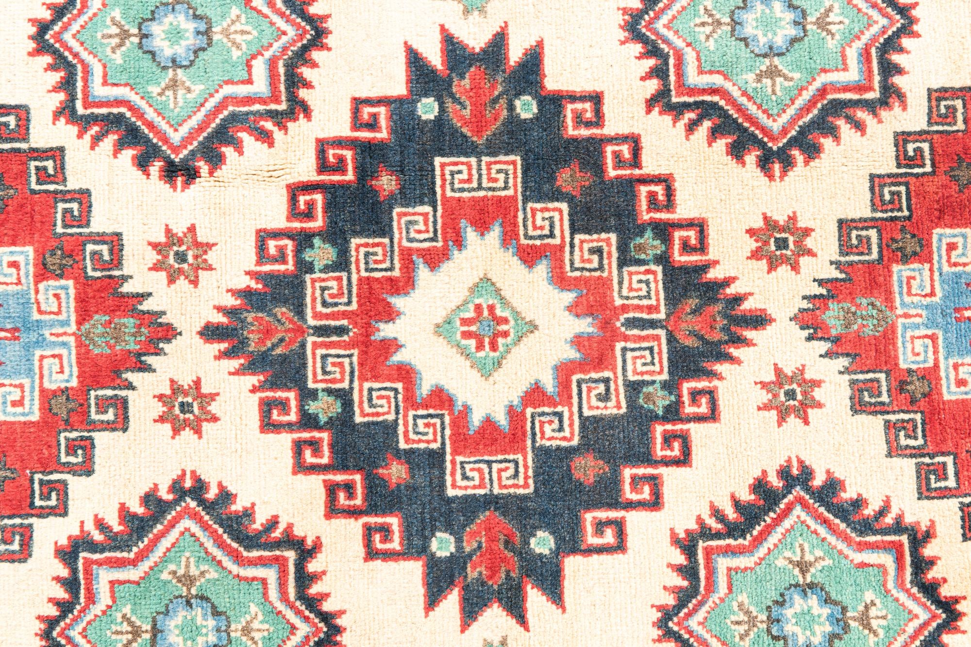 4' x 6' 4 Hand Knotted Kazak Rug