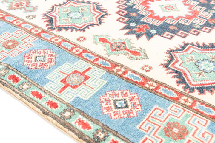 4' x 6' 4 Hand Knotted Kazak Rug