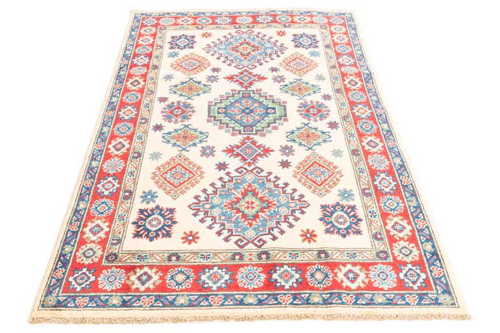 4' x 6' 2 Hand Knotted Kazak Rug