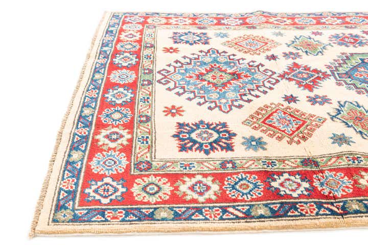4' x 6' 2 Hand Knotted Kazak Rug
