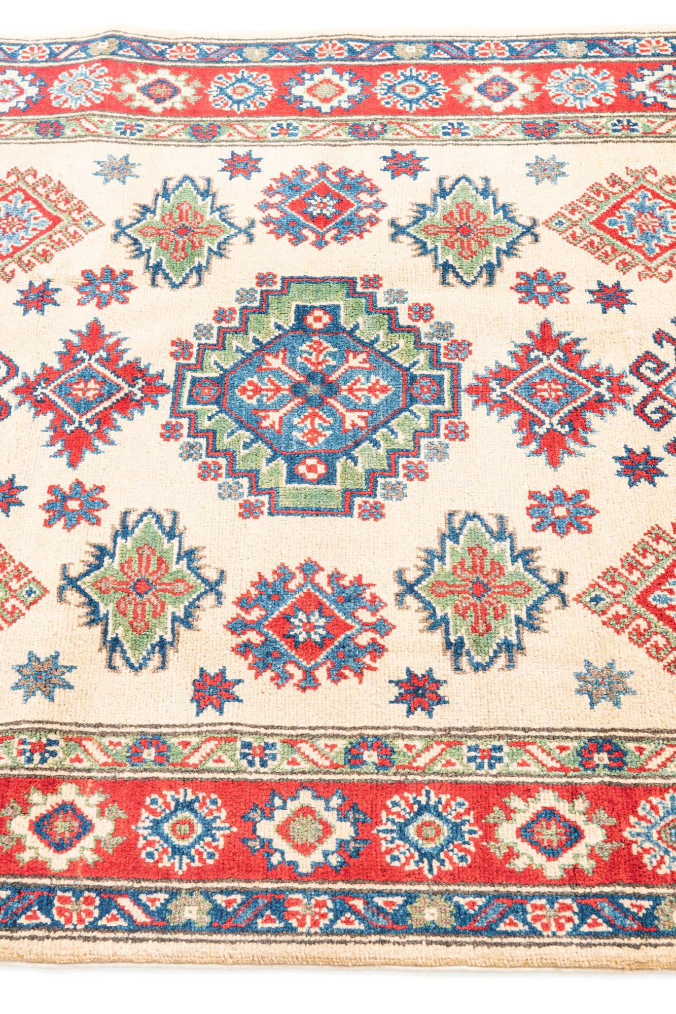 4' x 6' 2 Hand Knotted Kazak Rug