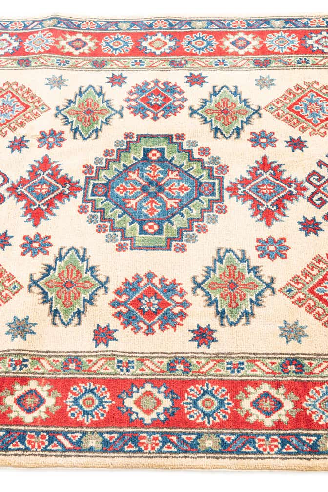 4' x 6' 2 Hand Knotted Kazak Rug
