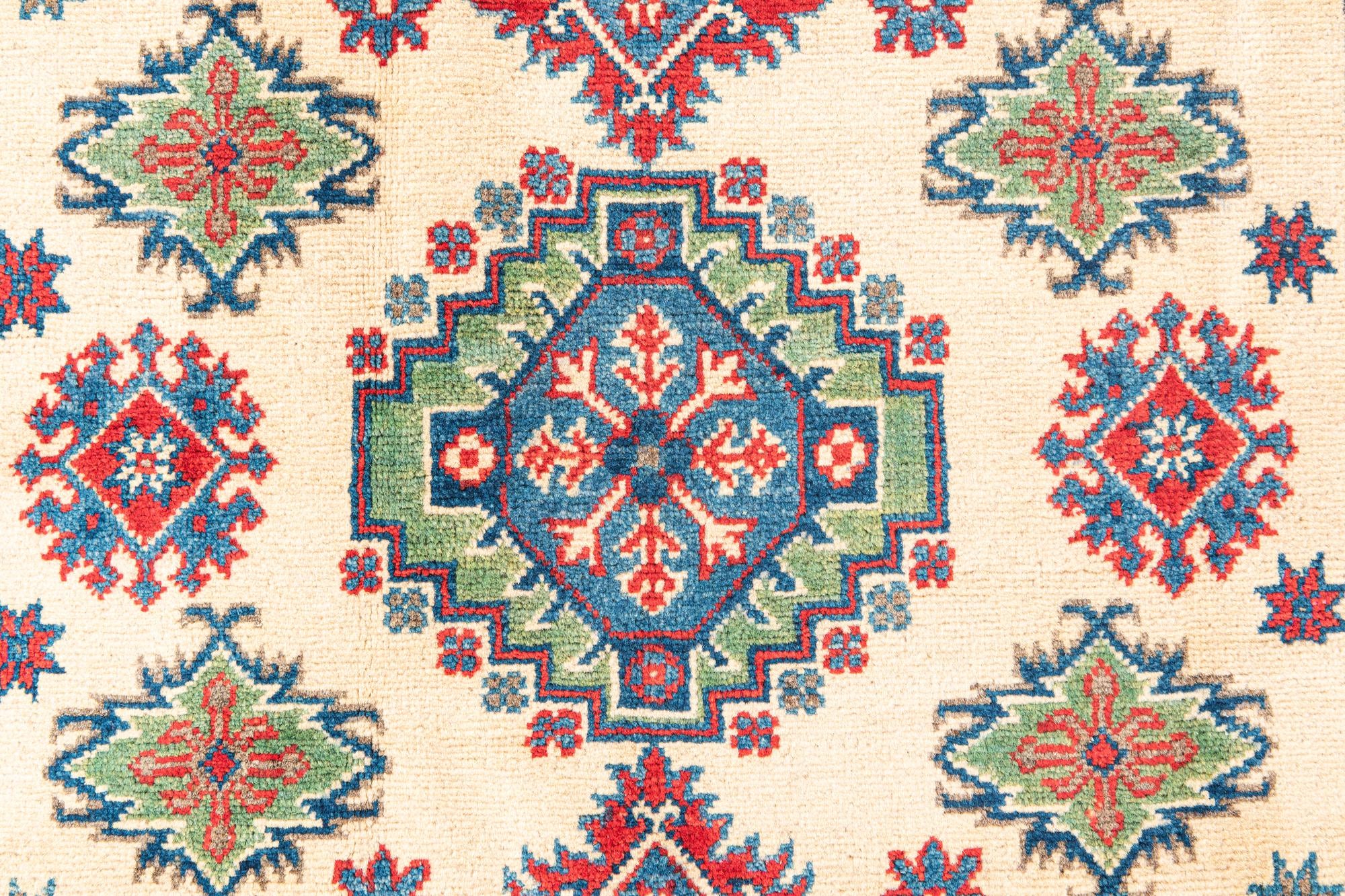 4' x 6' 2 Hand Knotted Kazak Rug