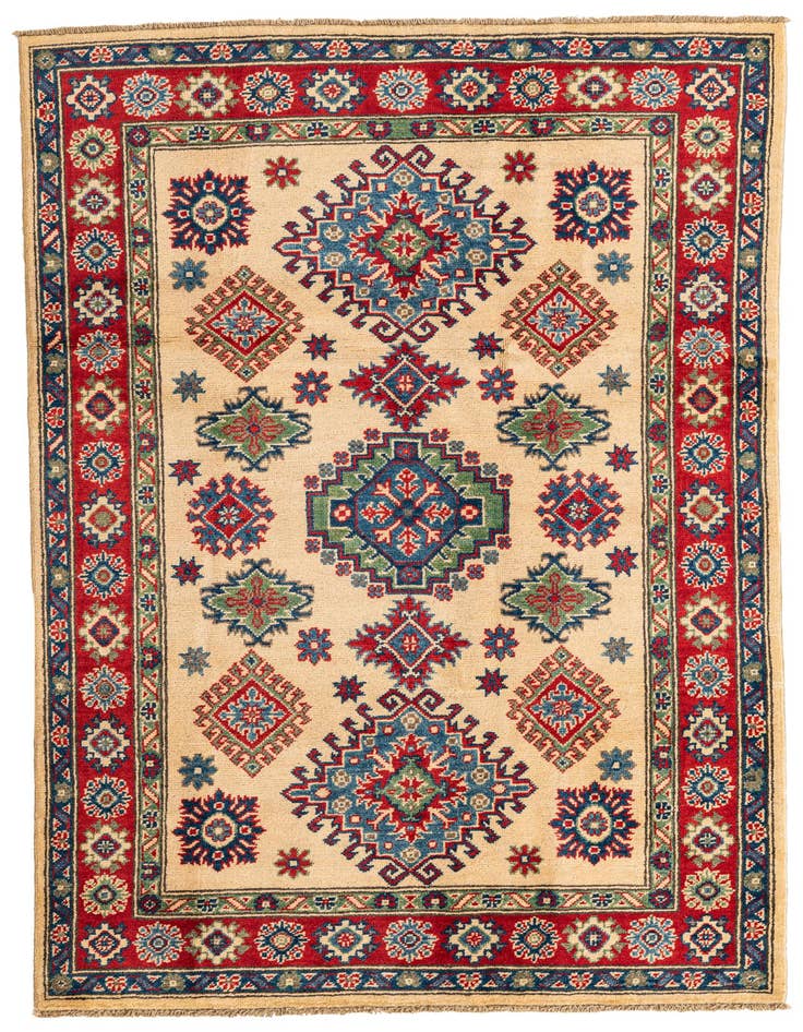 Detail image of 4' x 6' 2 Hand Knotted Kazak Rug